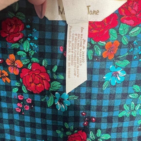 Matilda Jane Fa La La Shirt Dress Layering Top FLAW Gingham Plaid Rose Medium - Picture 7 of 7